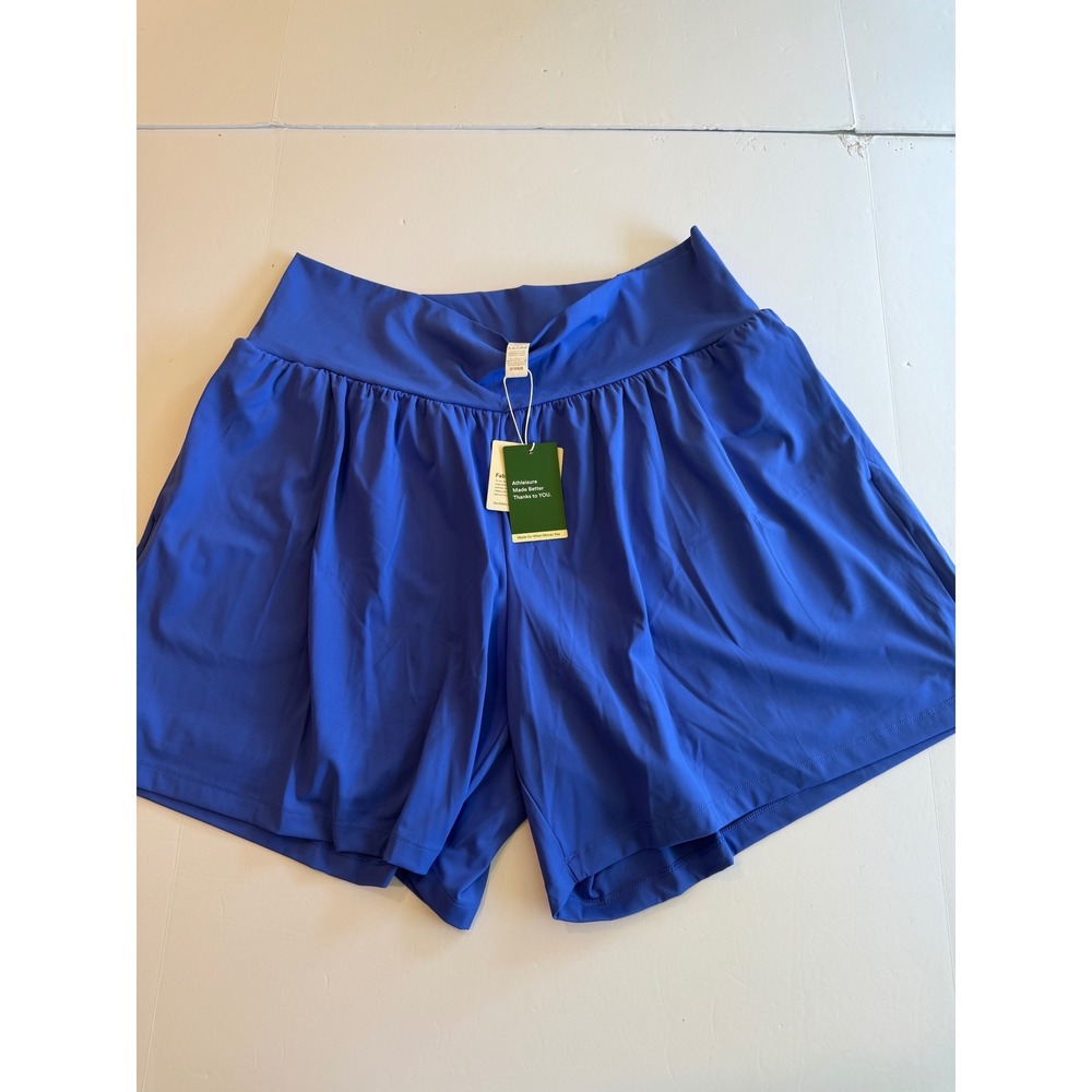 Halara Royal Blue High Waisted Flowy Active Shorts Crossover Waist 3X NWT